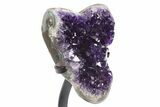 Amethyst Geode With Metal Stand - Uruguay #306905-2